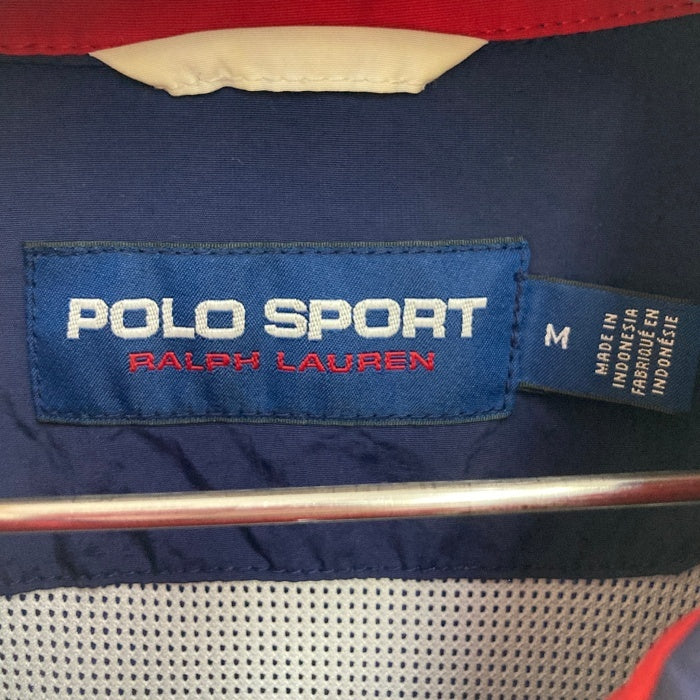 POLO SPORT RALPH LAUREN ポロスポーツ ラルフローレン Tech Harrington テック ハリントンジャケット ネイビーxホワイト sizeM★汚れ有 瑞穂店