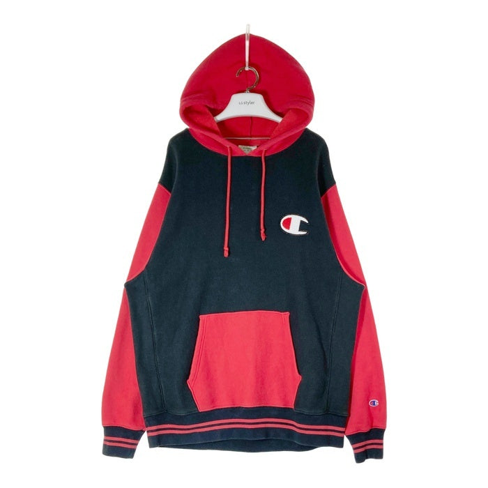 CHAMPION チャンピオン REVERSE WEAVE  リバースウィーブ パーカー レッド×ブラック sizeXL 瑞穂店