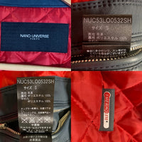 nano.universe ナノユニバース ラムレザー ダブルライダースジャケット ネイビー THERMO LIGHT NUC53LO0532SH Size S 福生店