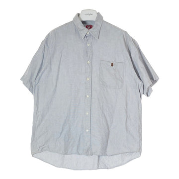 A BATHING APE アベイシングエイプ コットン 半袖シャツ ブルー sizeL 瑞穂店