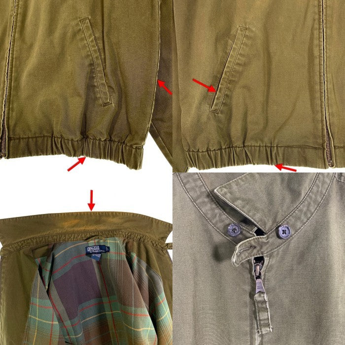 Polo by Ralph Lauren ポロバイラルフローレン ジップアップ スイングトップ ハリントン ジャケット オリーブ Size L 福生店