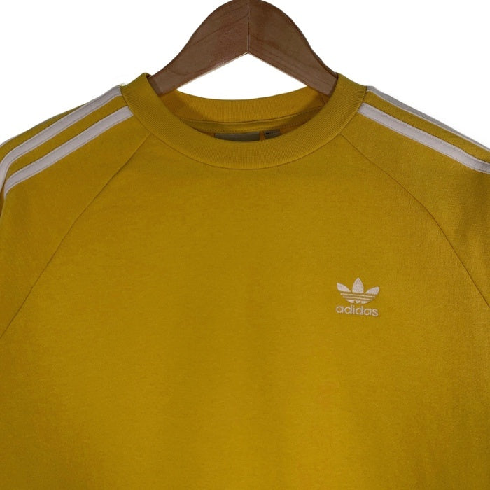 adidas アディダス スリーストライプ クルーネックスウェットトレーナー イエロー FM3779 Size JP M 福生店