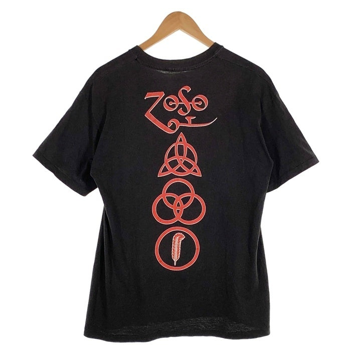 90's LED ZEPPELIN レッドツェッペリン 魔導士 プリントTシャツ ブラック 袖裾シングル Size L-XL 相当 福生店