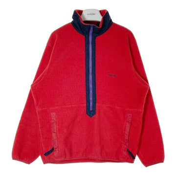 Patagonia パタゴニア 25361 F9 USA製 ハーフジップ フリース プルオーバー ジャケット レッド×ネイビー sizeL 瑞穂店