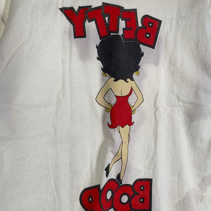 00`s BETTY BOOP ベティー・ブープ プリントTシャツ ホワイト GILDAN2枚タグ 1996コピーライト Size L 福生店