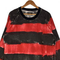 glamb グラム Hardie border sweat ハーディーボーダースウェットトレーナー ブラック レッド 薄手 GB0318/CS12 Size 4 福生店