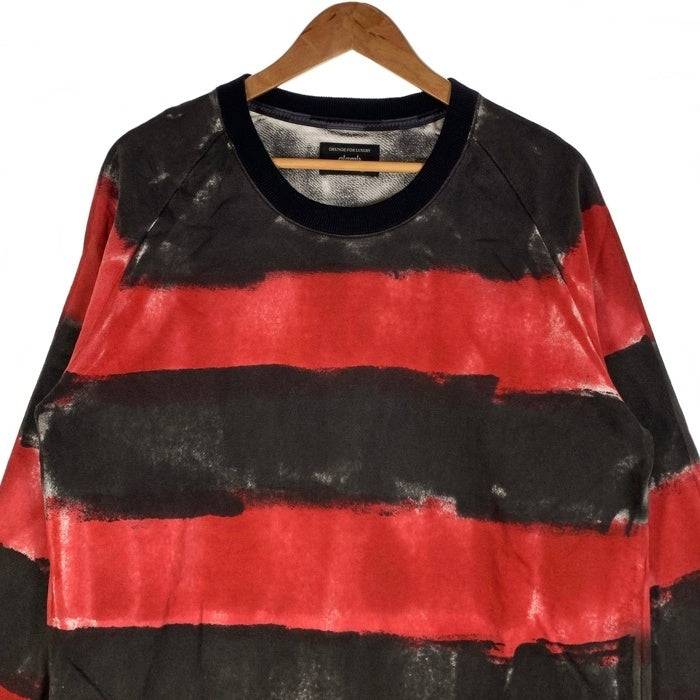 glamb グラム Hardie border sweat ハーディーボーダースウェットトレーナー ブラック レッド 薄手 GB0318/CS12 Size 4 福生店