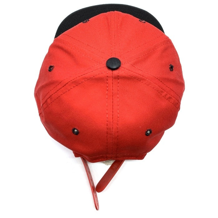 90's STUSSY ステューシー CAPZ 音符 ロゴ刺繡 6パネルキャップ レッド ブラック オールド 白タグ USA製 福生店