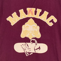 Evisu エヴィス 前V MANIAC プリントTシャツ パープル Size S 福生店