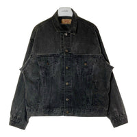 Levi's リーバイス 70507-0270 USA製 ボタン裏715 後染めブラック ハンドポケット トラッカージャケット Gジャン ブラック sizeL 瑞穂店