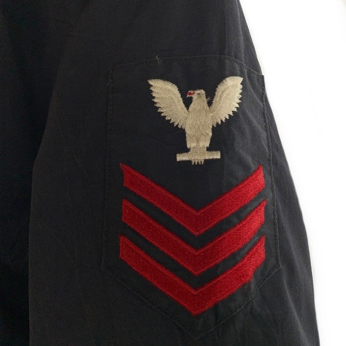 90's U.S.NAVY 米海軍 UTILITY JACKET ユーティリティジャケット ジップアップ ブラック 8415-01-425-0668 94年会計 Size M-XS 福生店