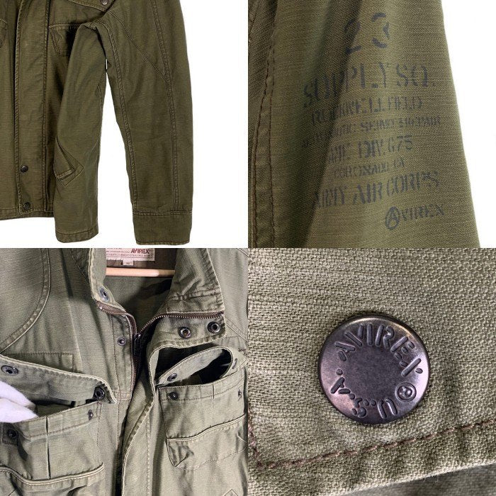 AVIREX アヴィレックス ミリタリーフィールドジャケット オリーブ 6132091 Size XL 福生店