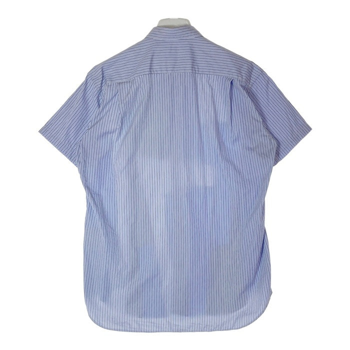 COMME des GARCONS SHIRT コムデギャルソンシャツ S28059 パッチワーク ストライプ 半袖シャツ ブルー sizeS 瑞穂店