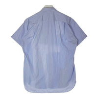 COMME des GARCONS SHIRT コムデギャルソンシャツ S28059 パッチワーク ストライプ 半袖シャツ ブルー sizeS 瑞穂店