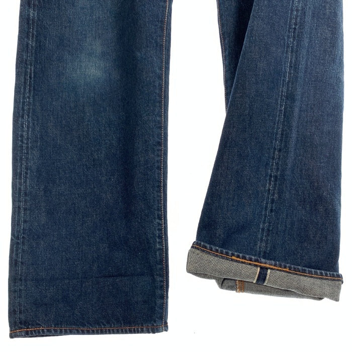 EVISU エヴィス No.2 ボタンフライ 5ポケットデニムパンツ ジーンズ インディゴ 虎耳 Size 38×32 福生店