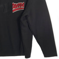 VETEMENTS ヴェトモン 18AW Baseball Logo Embroidered Sweatshirt ベースボールロゴ クルーネック スウェット ブラック MAH18TR31 Size M 福生店