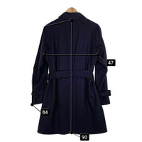 BLACK LABEL CRESTBRIDGE ブラックレーベル クレストブリッジ ウール シルク シングル トレンチコート ネイビー 51B30--204-28 Size M 福生店
