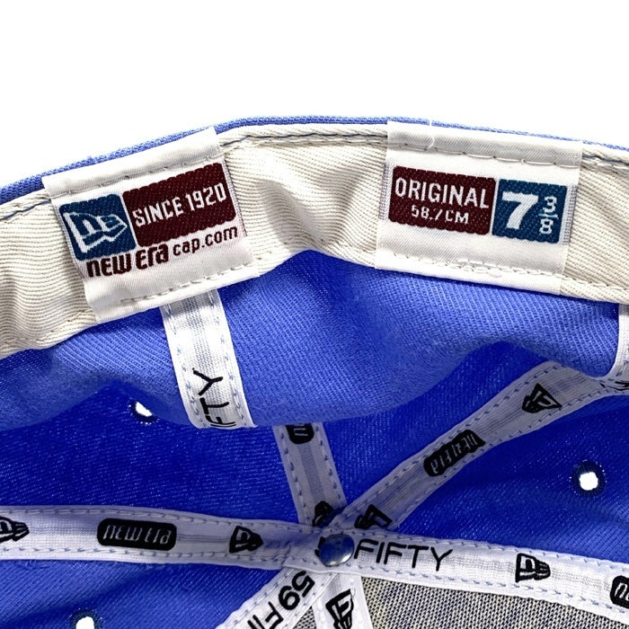 90's New Era ニューエラ MLB ニューヨーク・ヤンキース 59FIFTY ベースボールキャップ ライトブルー ウール USA製 Size 7 3/8 (56.8cm) 福生店