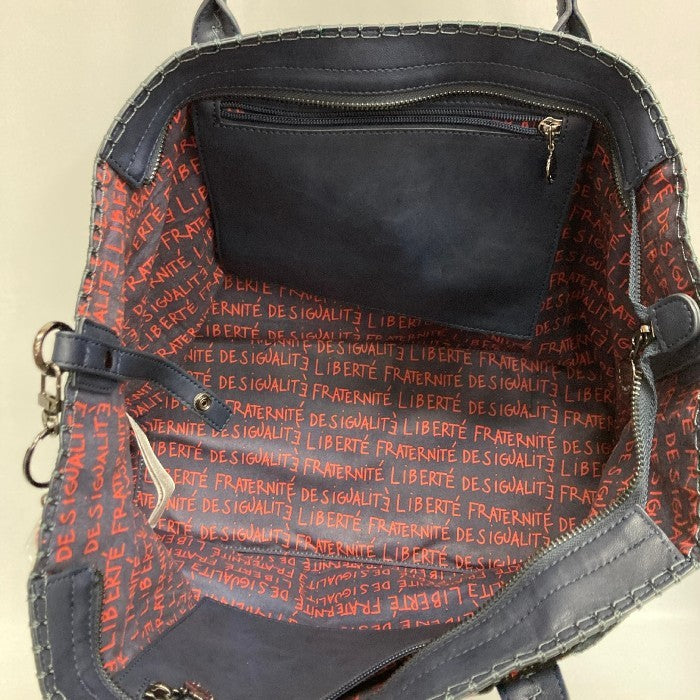Desigual デシグアル 2way ショルダーバッグ ブラック×ネイビー×レッド 瑞穂店