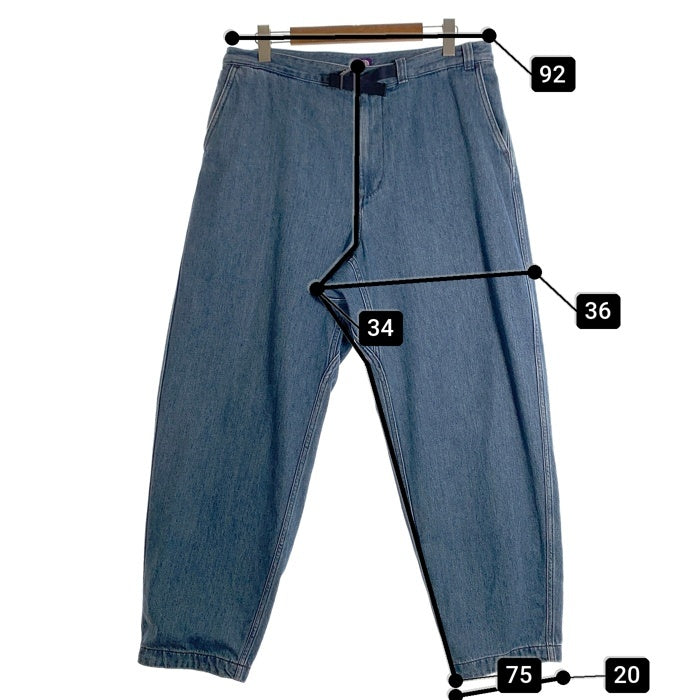 THE NORTH FACE PURPLE LABEL ノースフェイス パープル レーベル Denim Wide Tapered Field Pants デニムワイドテーパードフィールドパンツ ライトブルー NT5418N Size 36 福生店