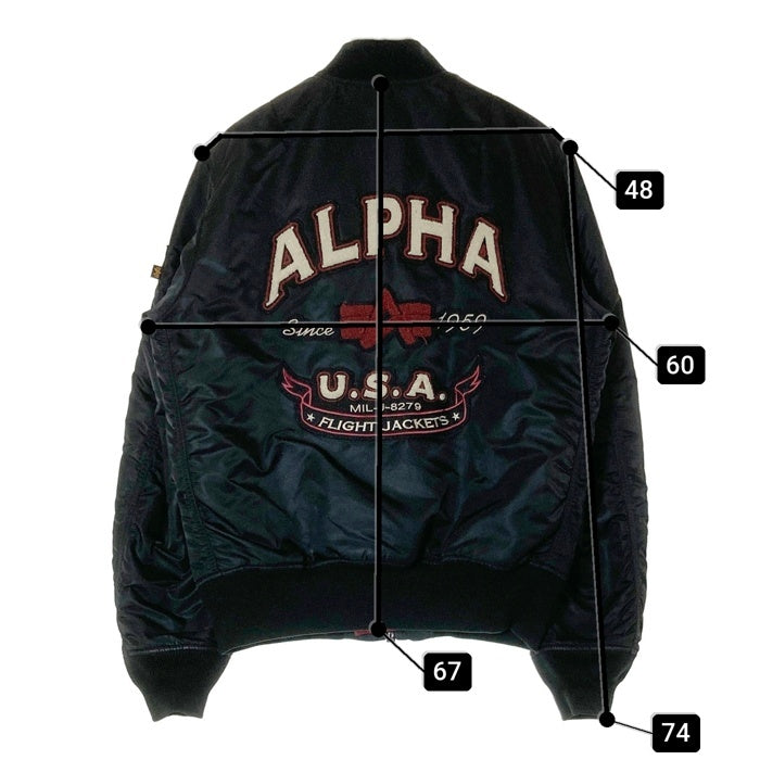 極美品 ALPHA INDUSTRIES MA-1タイト オリジナルワッペン
