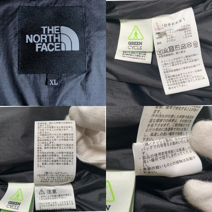 THE NORTH FACE ノースフェイス ダウンベスト ブラック ND92231 Size XL 福生店