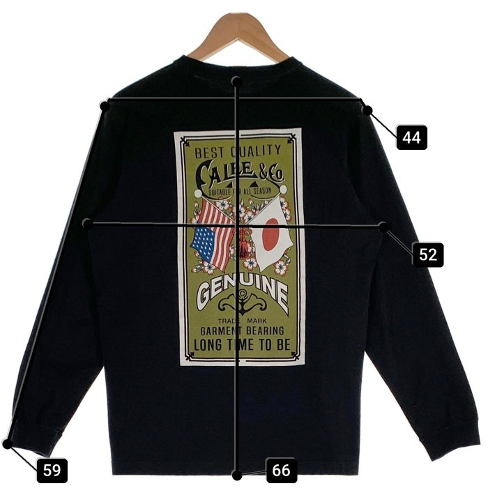 CALEE キャリー コットン ロンT ロングスリーブ 長袖 Tシャツ ブラック Size M 福生店