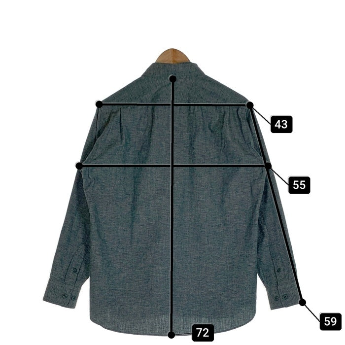 Dry Bones ドライボーンズ ボタンダウンシャツ チンストラップ マチ付 猫目ボタン ネイビー Size 38 福生店