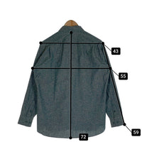 Dry Bones ドライボーンズ ボタンダウンシャツ チンストラップ マチ付 猫目ボタン ネイビー Size 38 福生店