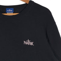 PHATRNK ファットランク ロゴ刺繡 クルーネックスウェットトレーナー ブラック Size XL 福生店