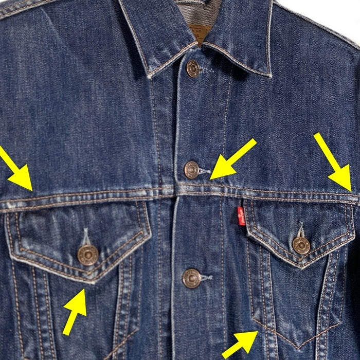 00's Levi's リーバイス デニムジャケット ユーロモデル インディゴ 70500-0401 Size M 福生店