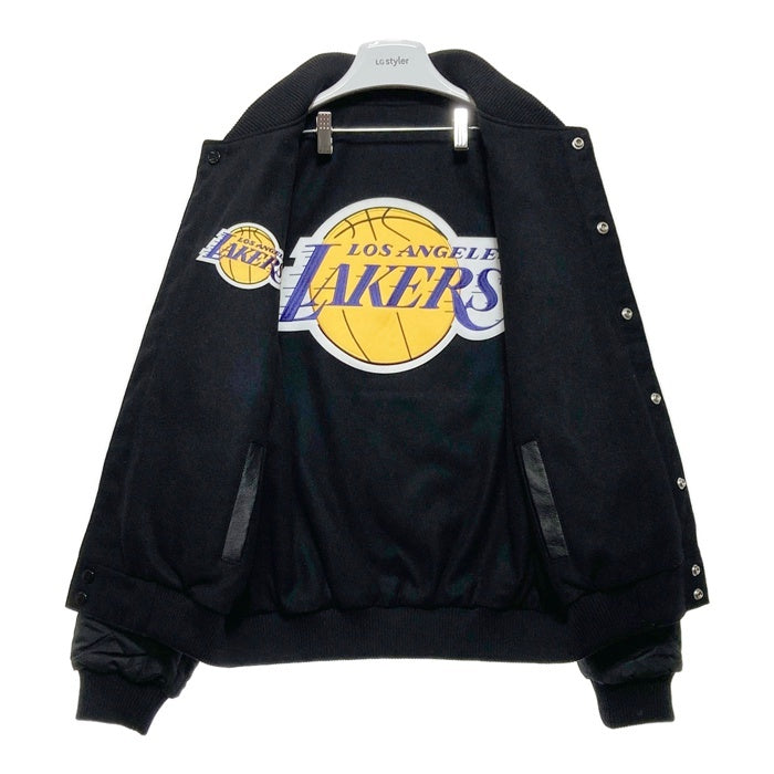 LOS ANGELS ロサンゼルス・レイカーズ リバーシブル スタジャン ブラック 袖レザー キルティング RN76599 Size L 瑞穂店