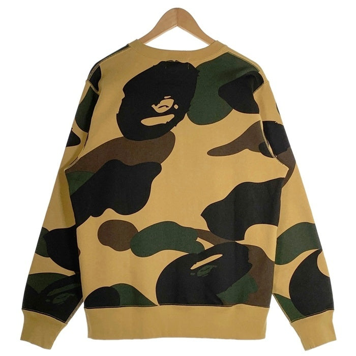 A BATHING APE ア ベイシングエイプ Giant 1St Camo By Bathing Ape Crewneck Sweatshirt スウェットトレーナー イエロー 001SWL301011M Size L 福生店