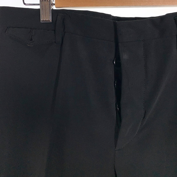 PRADA プラダ ボタンフライ ストレートスラックス トラウザー パンツ ブラック やや厚手 Size 48 福生店
