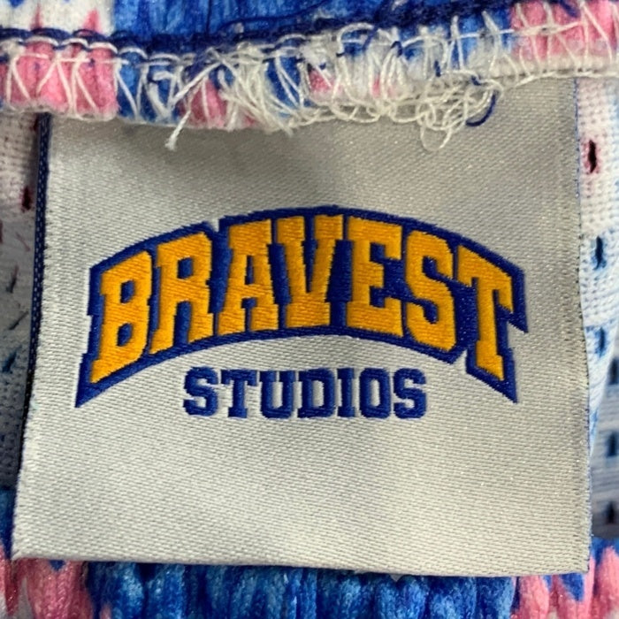 BRAVEST STUDIOS GG Shorts メッシュ ショーツ ハーフ パンツ ブルー ピンク Size L 福生店