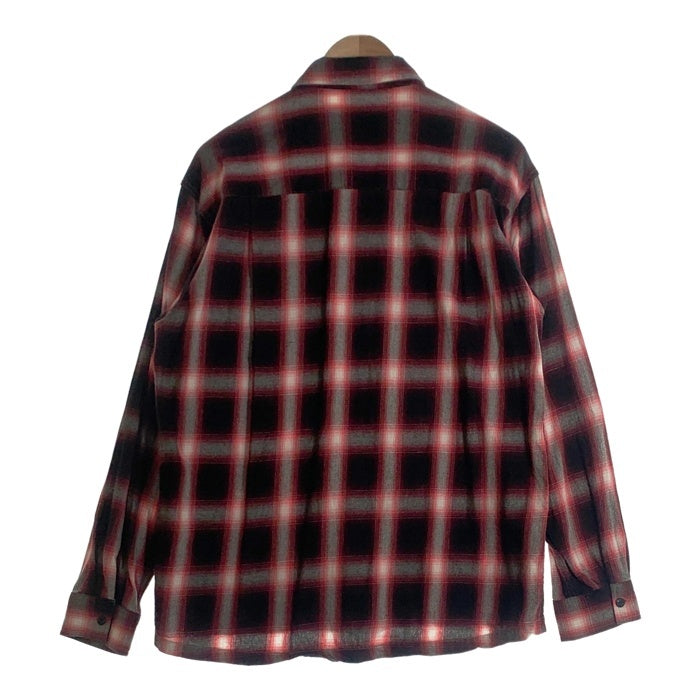 BIG MIKE ビッグマイク Light Flannel Shirt 長袖 オンブレチェックシャツ レッド Size L 福生店