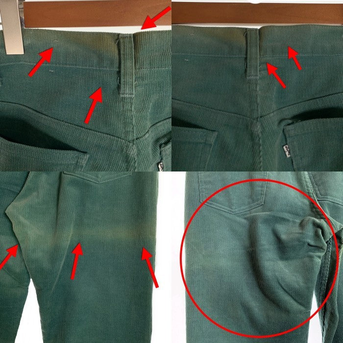 80`s Levi's リーバイス 519-1530 ストレートコーデュロイパンツ グリーン USA製 TALON42 Size 34×30 福生店
