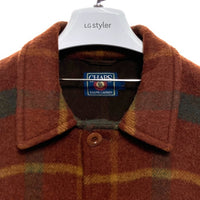 CHAPS RALPH LAUREN チャップスラルフローレン 80's チェック ウール 襟付きコート ブラウン sizeL 瑞穂店