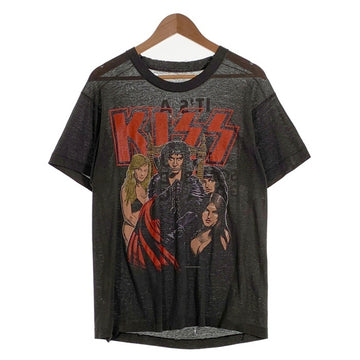 80's KISS キッス IT'S A DIRTY JOB プリントTシャツ ブラック 1987コピーライト Size L-XL 相当 福生店