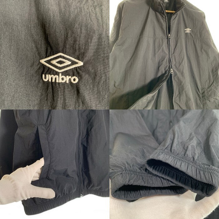 UMBRO アンブロ AWAY DAYS ナイロンウーブンジャケット 刺繡 ブラック UF5SWB40M Size M-L 福生店