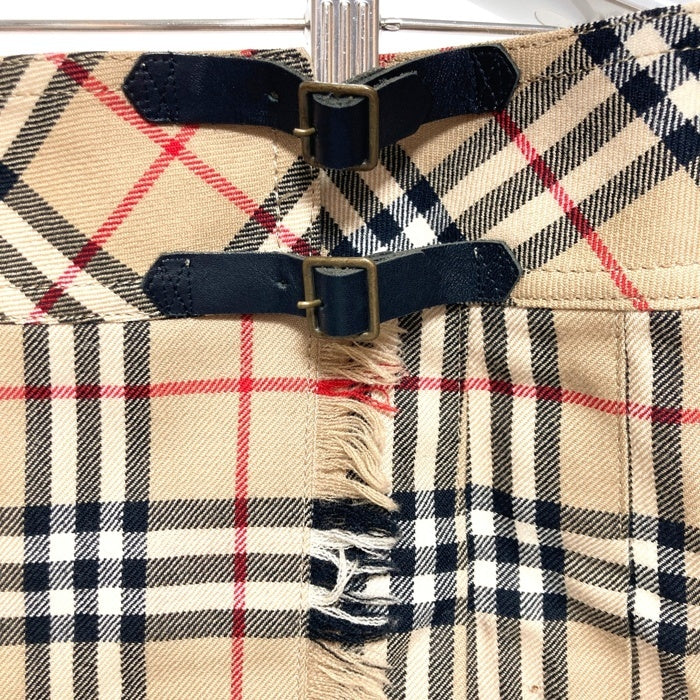 BURBERRY BLUE LABEL バーバリー ブルーレーベル FLF51-520 ノバチェック ラップスカート ベージュ size36 瑞穂店