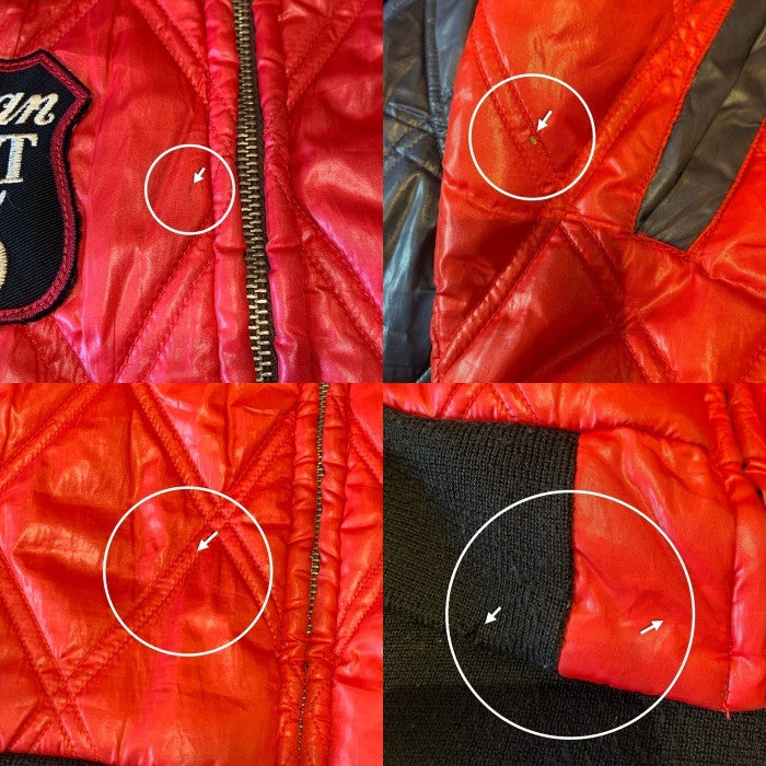 Indian Motorcycle インディアンモーターサイクル キルティング レーシングジャケット ワッペン レッド ネイビー 東洋 IM11470 Size 40 福生店