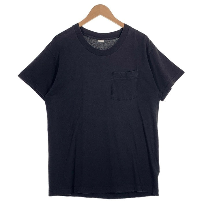 80's FRUIT OF THE LOOM フルーツオブザルーム 半袖 ポケット Tシャツ ブラック USA製 Size XL 福生店