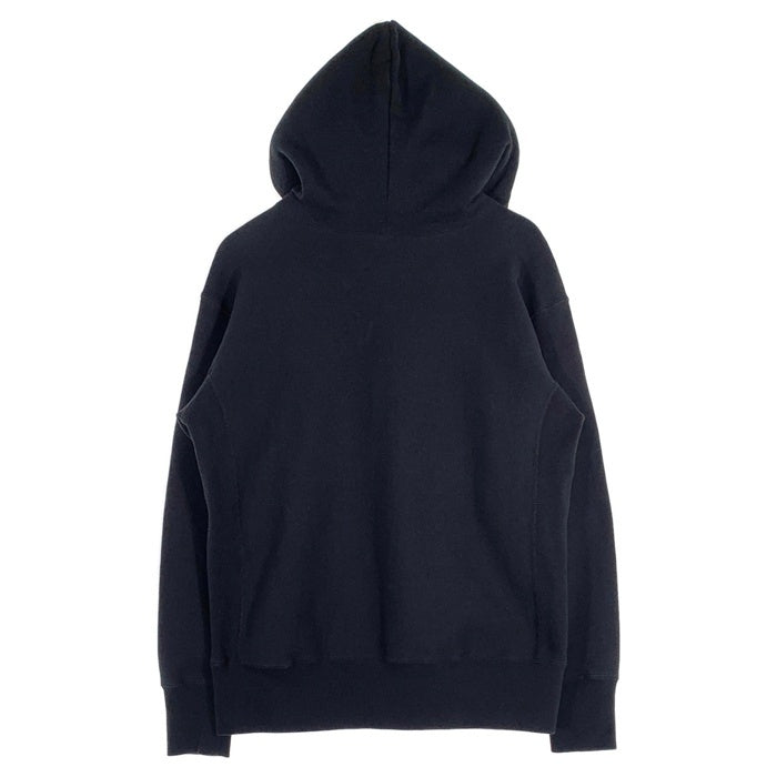 Champion チャンピオン リバースウィーブ プルオーバースウェットパーカー 単色タグ復刻 カレッジワッペン ブラック C3-W112 Size L 福生店