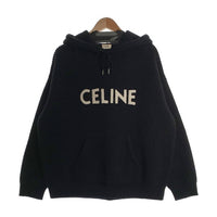CELINE セリーヌ 21AW HOODED SWEATER IN RIBBED WOOL ニット ウール フーデッド プルオーバー パーカー フーディー ブラック 2A85W423P Size XS 福生店