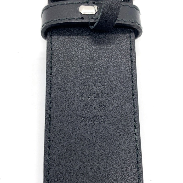 GUCCI グッチ インターロッキングG GGスプリーム キャンバスベルト ブラック 411924 Size 約105cm 福生店