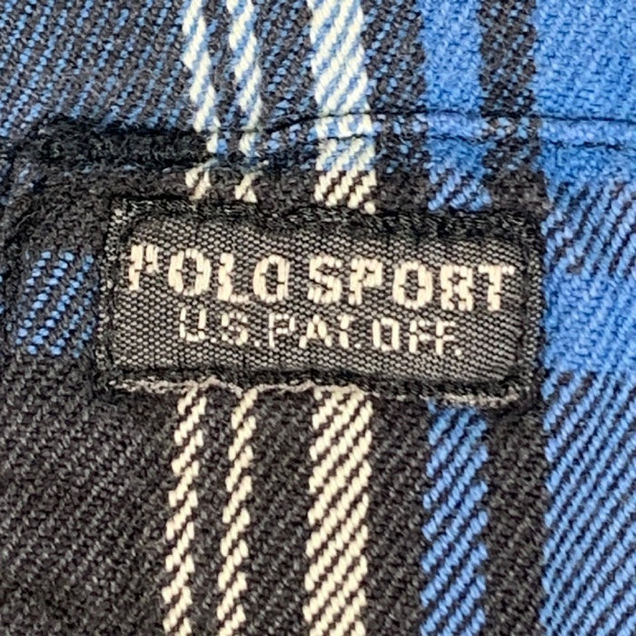 POLO SPORT ポロスポーツ SPORTSMAN チェックフランネルシャツ ブルー Size XL 福生店