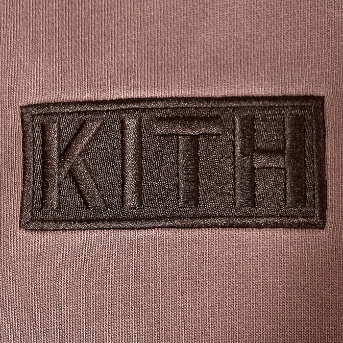 KITH キス Williams III Hoodie 刺繍ロゴ 顔料染め プルオーバーパーカー パープル sizeL 瑞穂店