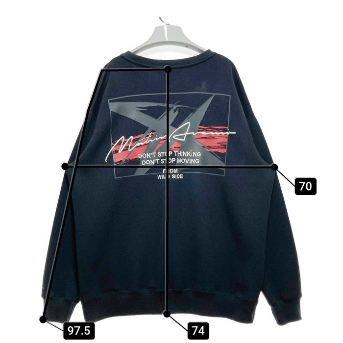 MATIN AVENIR マタンアヴニール 朝倉未来 バックプリント スウェット トレーナー MA21S-CS03 ブラック sizeXL 瑞穂店