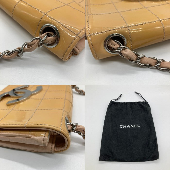 CHANEL シャネル チョコバー ココマーク シルバー金具 チェーンワンショルダーバッグ ベージュ 瑞穂店